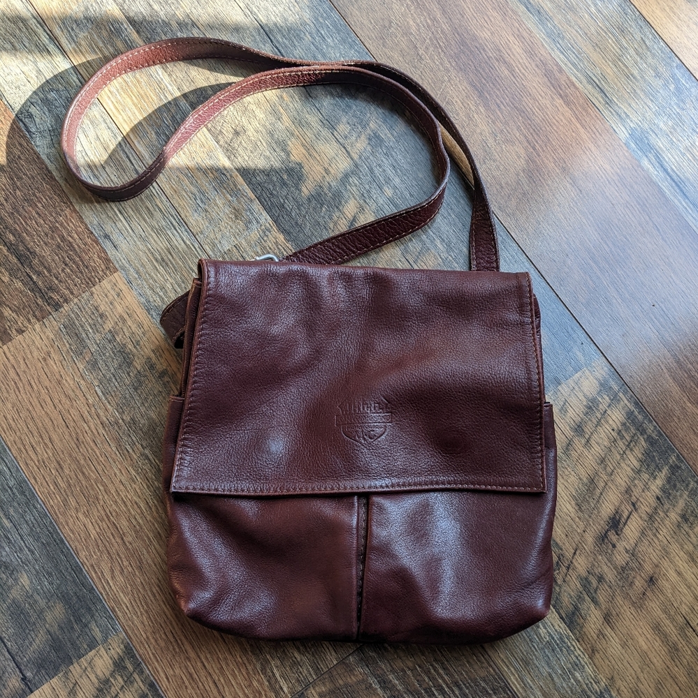 Genuine Leather Crossbody Side Bag from San Gimignano Italy